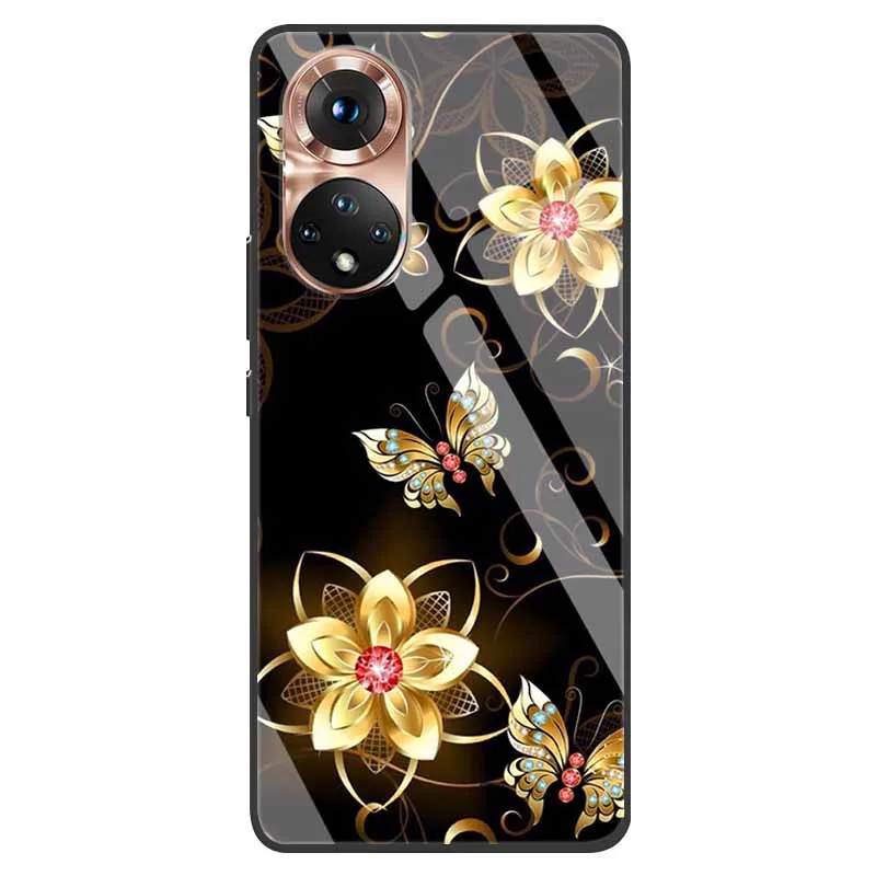 Luxury Tempered Glass Phone Case with Fashion Bumper