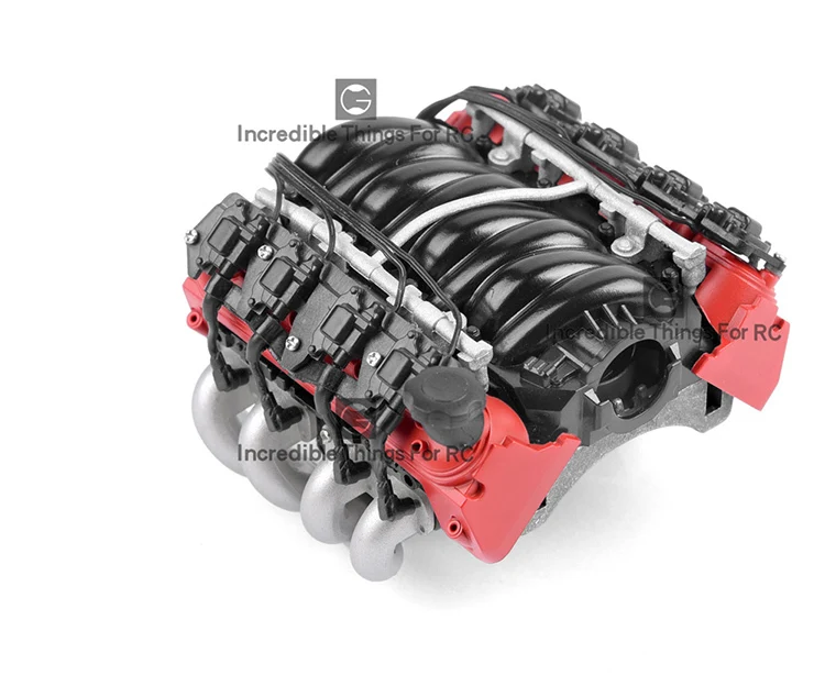 Классический V8 LS7 имитация двигателя вентилятор Радиатор для 1/10 RC Гусеничный автомобиль Traxxas TRX4 TRX6 G500 SCX10 Rc4wd D90 VS4 обновление