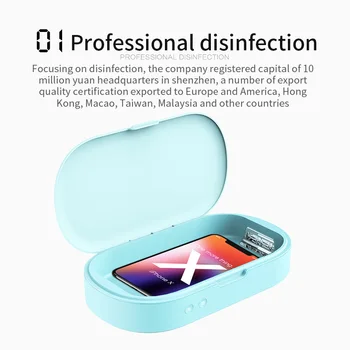 

Portable UV Smartphone Sanitizer with 10W Wireless Charger Multi-Use Aromatherapy Hub For Smartphone Toothbrushes Jewelry