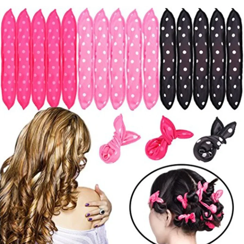 

1/ 5/ 10 Pcs/Set Hair Curlers Soft Sleep Pillow Hair Rollers Best Flexible Foam And Sponge Magic Hair Care Diy Hair Styling Tool