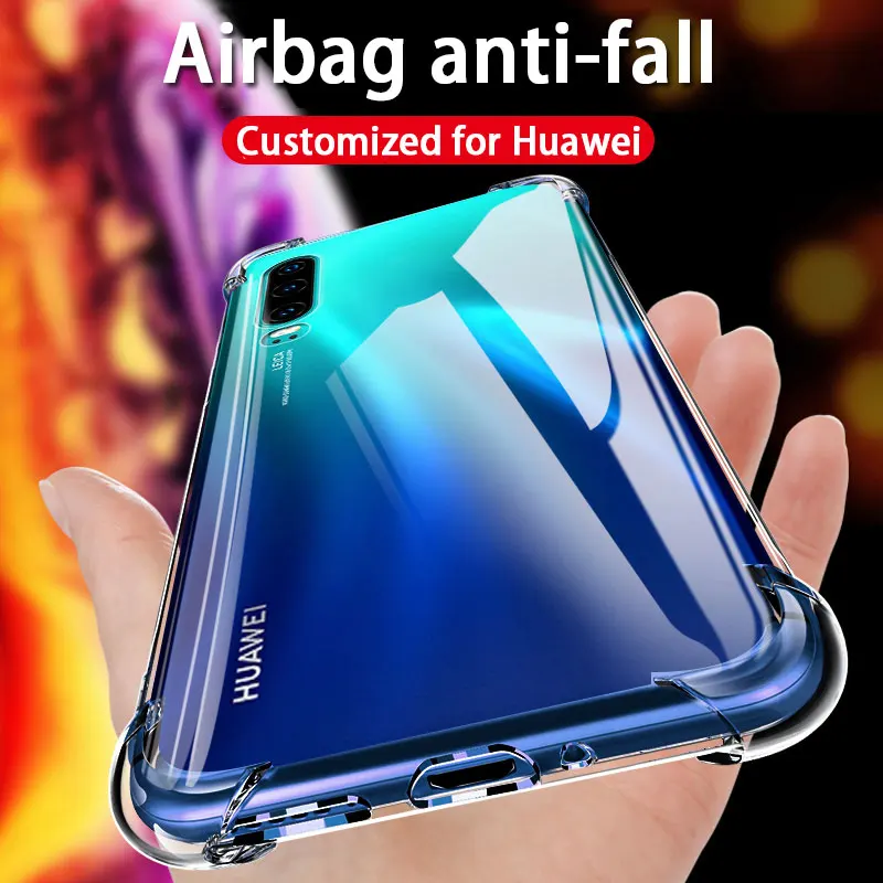 Soft TPU Silicone Shockproof Phone Case For Huawei Nova 3 3e 3i 4 4e 5 5Z 5I 6 7 8 Pro SE 7i AirBag Transparent Back Cover | Мобильные