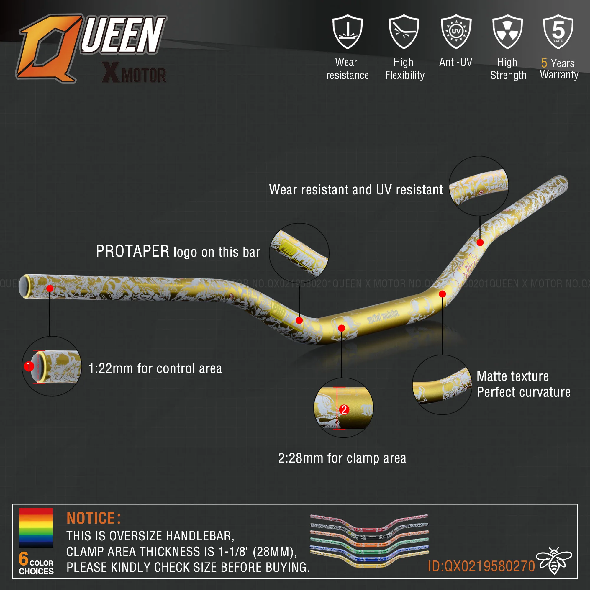 Серая алюминиевая 28 мм 1-1/" Руль для moto rcycle moto MX CR CRF CRM XR YZ YZF WR WRF DR DRX RM РМЗ EX 85 125 200 250 400 650
