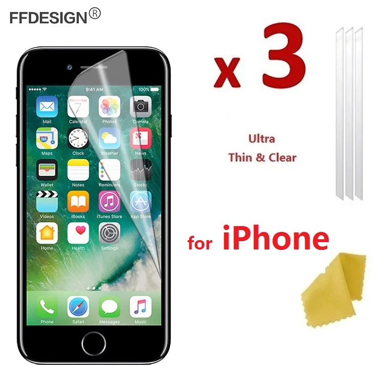 3x Защитная пленка для ЖК-экрана с защитой от царапин iPhone X 8 7 6 6s Plus 5 SE 5s 4 XR XS 11 Pro Max |