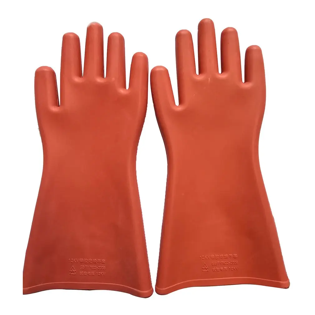 

1 Pair Professional 12 Kv High Voltage Electrical Insulating Gloves Against Electricity Safety Rubber Gloves For Electrician