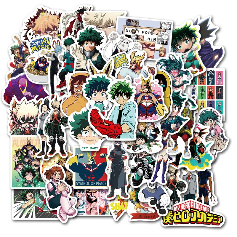 

Stickers Anime Stickers My Hero Academia Sticker Suitcase Diary Sticker Motorcycle Notebook Waterproof Sticker 50PCS MTZ121-67