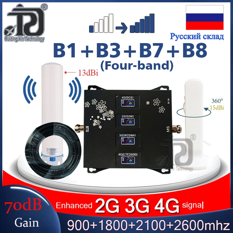 Новинка! 900 1800 2100 2600 МГц четырехполосная 2G 3G 4G мобильный телефон Сотовая связь