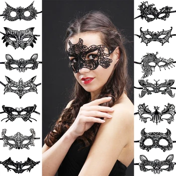 

Black Sexy Lace Masquerade Mask for Carnival Halloween Masquerade Half Face Ball Party Masks Festive Party Supplies Eye Mask