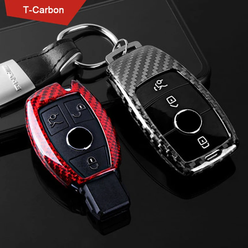 Чехол для ключей из углеродного волокна чехол защитный чехол-держатель Mercedes benz A B