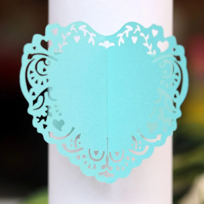 50 шт. бумажные держатели-колечки для салфеток для свадебного украшения вечерние принадлежности обеденный декор для банкетного стола аксессуары