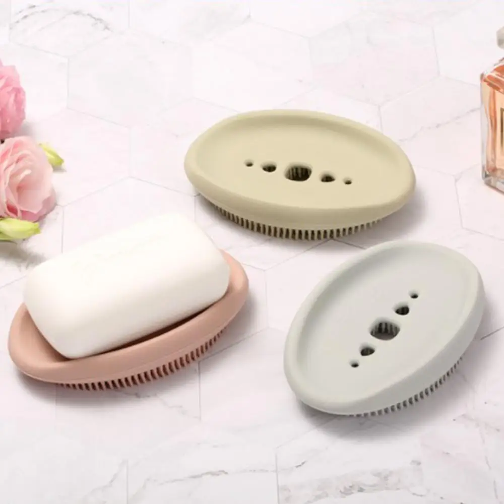

1 Pcs Soap Box Creative Silicone Soap Holder Silicone Multifunctional Soft Soap Box Bathroom Accessories