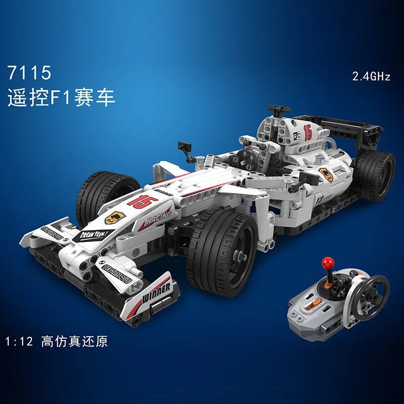 

Wei le 7115 Remote Control Creative Flexible Series Remote Control F1 Race Car Assembled Building Boy Birthday Toy