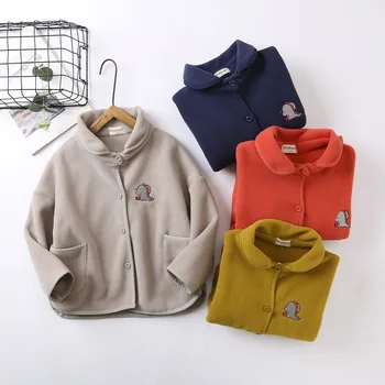 

BBD Kids Jacket Spring Autumn Long-Sleeved Single-Breasted Girl Polar Fleece Solid Infant Coats New Costume Hot Sale Chaqueta