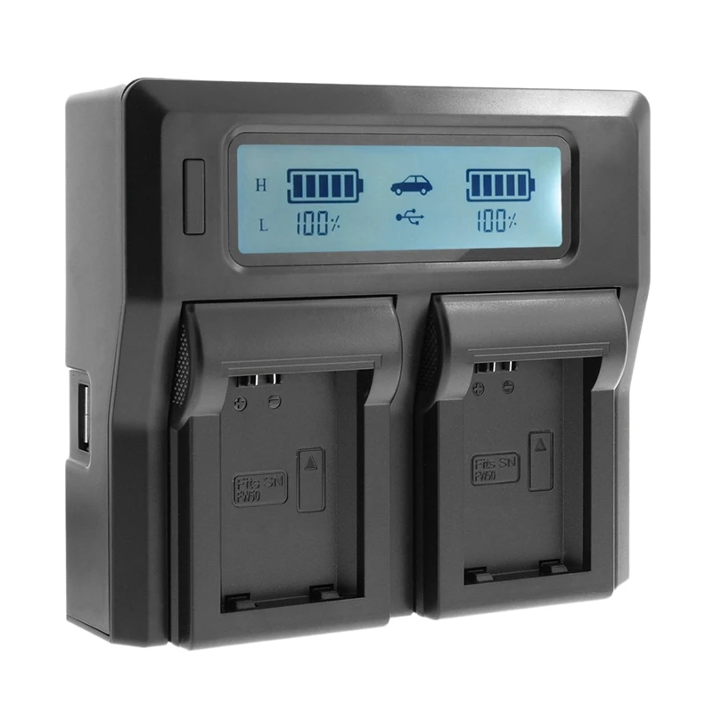 Smart LCD Battery Charger for NP FW50 Battery for Sony A7II A6500 A6000