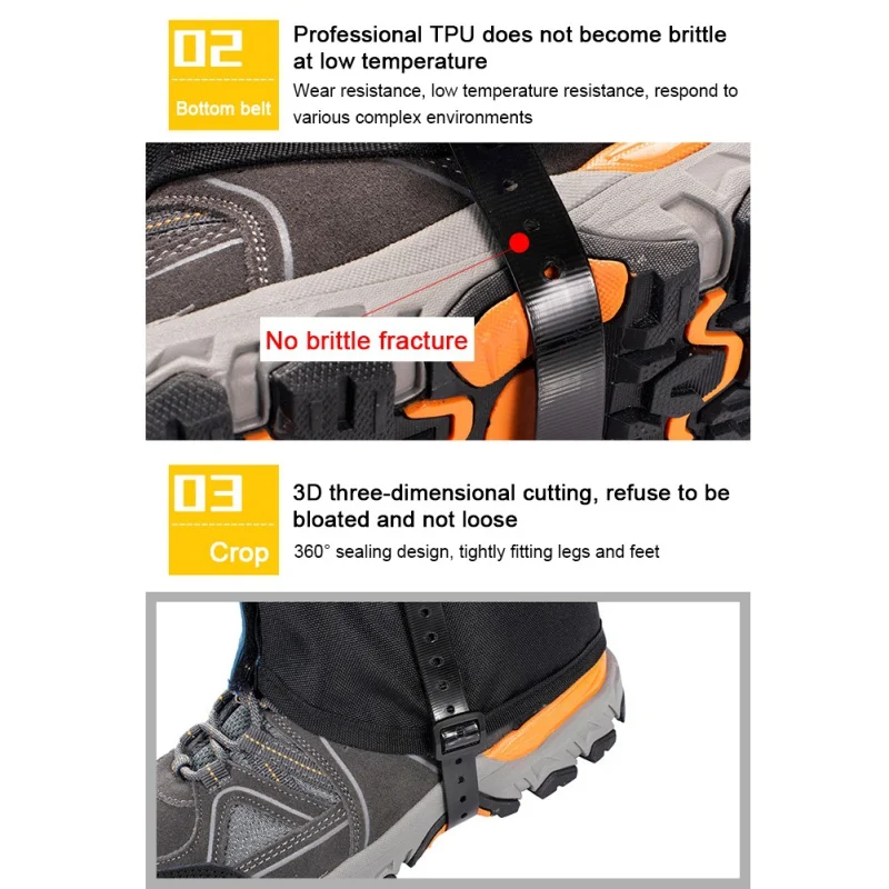 Men's Waterproof Legging Gaiters/Snow Boots/Shoe Covers 4