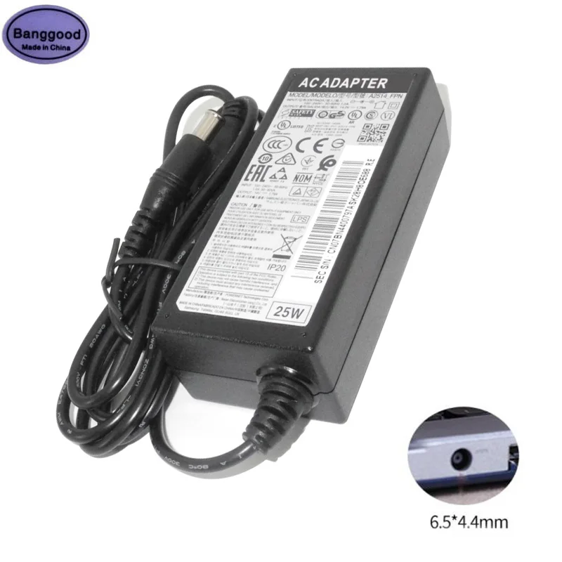 14V 1.79A 6.5x4.4mm 25W Laptop AC Power Adapter Charger 14V1.786A for