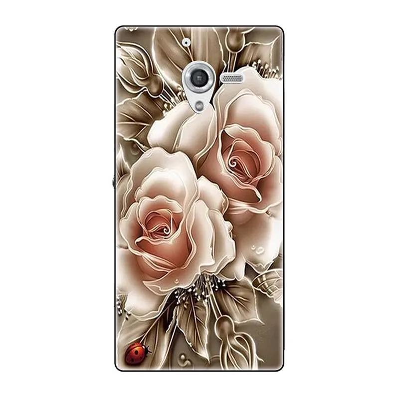 Телефонные чехлы для sony Xperia ZL непосредственный сбыт из L35H C6502 C6503 C6506 5," чехол с принтом(розы); волк милый чехол-крышка с узорами чехол для телефона чехол Fundas Para - Цвет: A193