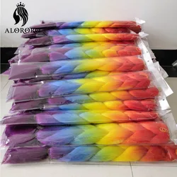 24 Inch Braiding Hair  6/8pcs/Pack Synthetic Hair Extensions African Jumbo Braids 100 Colors DIY Hair Accessories Wholesale