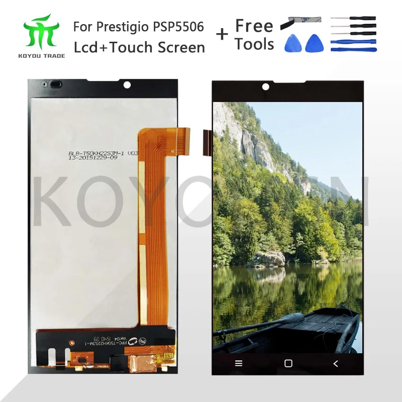 

5.0" For Prestigio Grace Q5 PSP5506 Duo PSP5506 Duo PSP 5506 LCD Display + Touch Screen Digitizere Assembly Replacement+ Tool