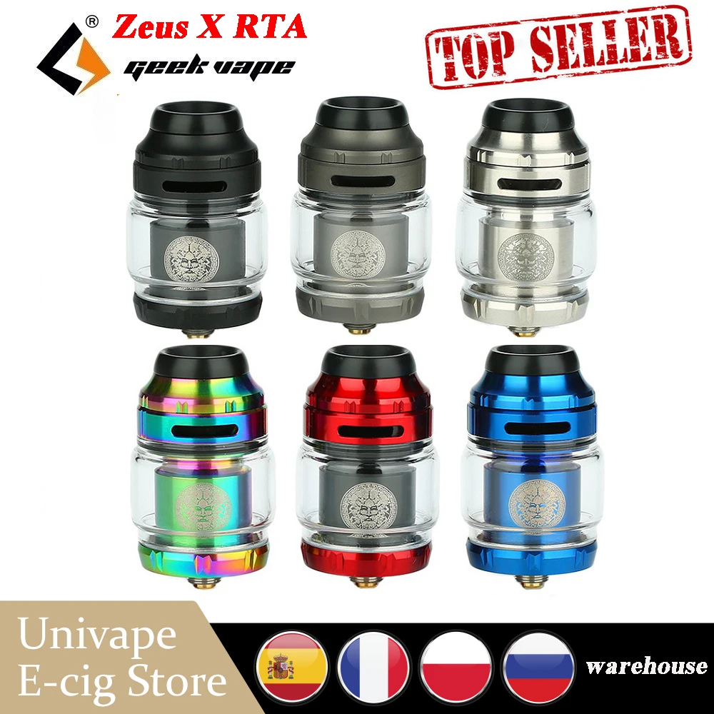 Горячая Распродажа оригинальный Zeus X RTA 4 5 мл/2 мл Танк с фокусным расстоянием 25 мм