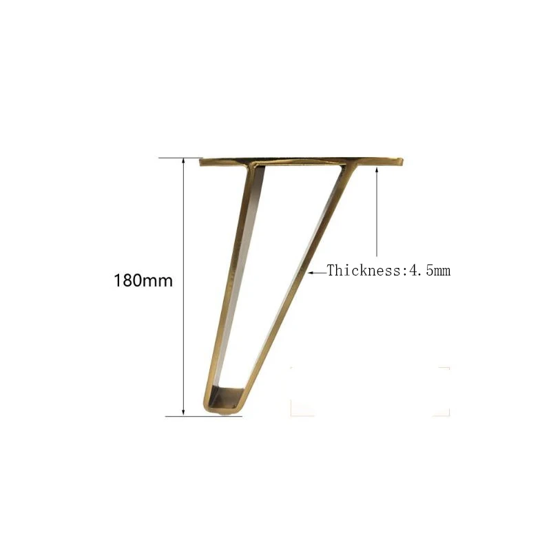 18 см u-образная Золотая шпилька, настольная ножка стола, кронштейн, протектор, металлическая опора, ножка для мебели, дивана, шкафа, стула, самодельные аксессуары