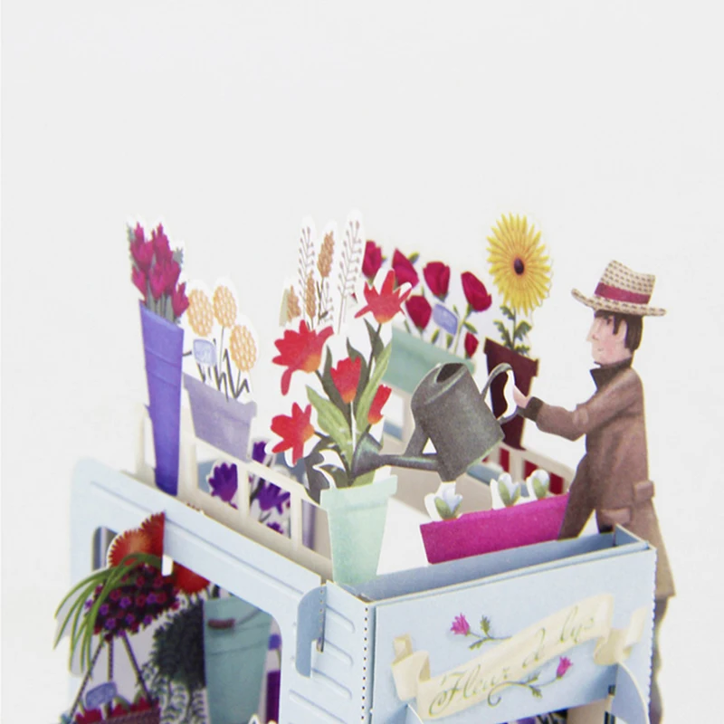  3D Pop Up Festoon Vehicle Greeting Card Christmas Valentine Birthday Invitation D08D - 4000357835533