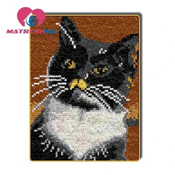 

carpet embroidery latch hook rug kits carpet embroidery hook needlework button package Foamiran for crafts do it yourself Cat
