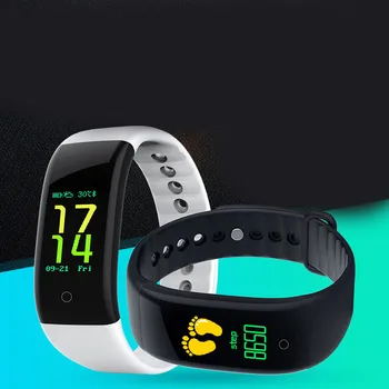 

HD large screen blood pressure waterproof silicone sports Bluetooth smart bracelet wrist