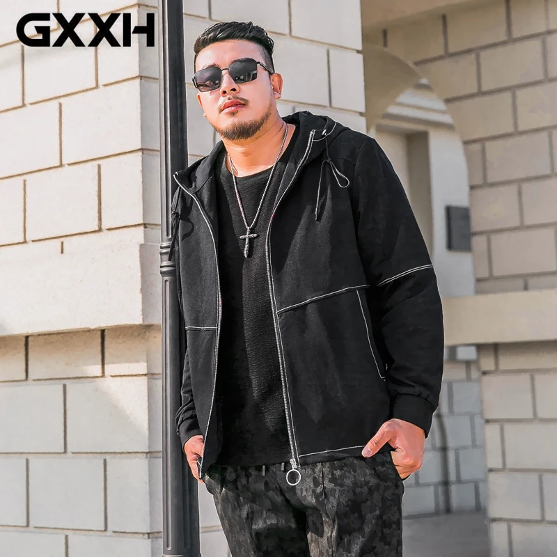 Мужская однотонная куртка с капюшоном осенне Весенняя Свободная верхняя одежда