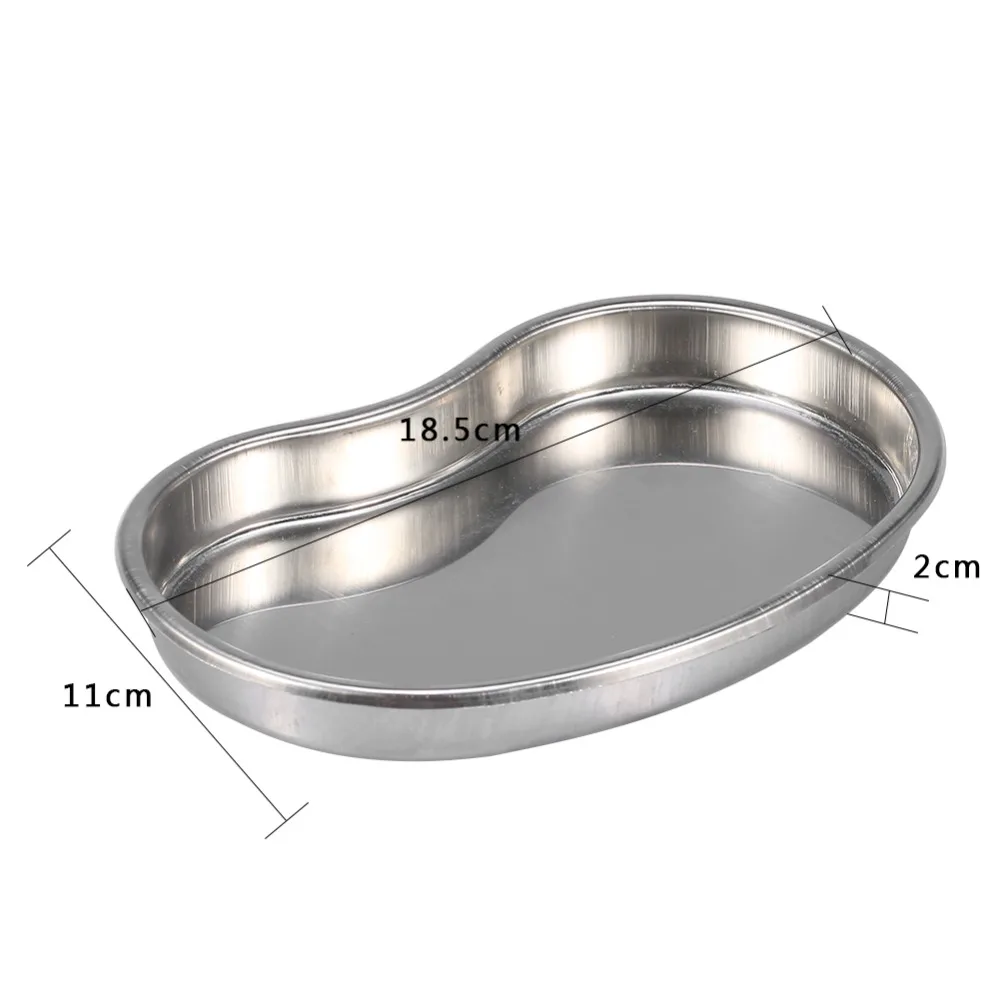 S Size Silver Stainless Steel Tattoo Tray Surgical Disinfection Bending Plate For Dental Eyebrow Lip Tattoo Sterilization Tools kunefe plate serving dessert presentation pan turkish traditional famous dish tray gaziantep stainless aluminum all sizes