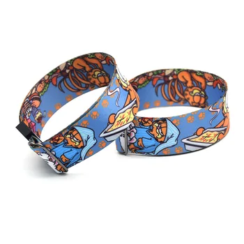 

20pcs Yellow Cat Wristband Adjustable Ribbon Wristbands 3D Printing Cartoon Cute Pet Hand Strap Leisure Sport Accessories KB2324