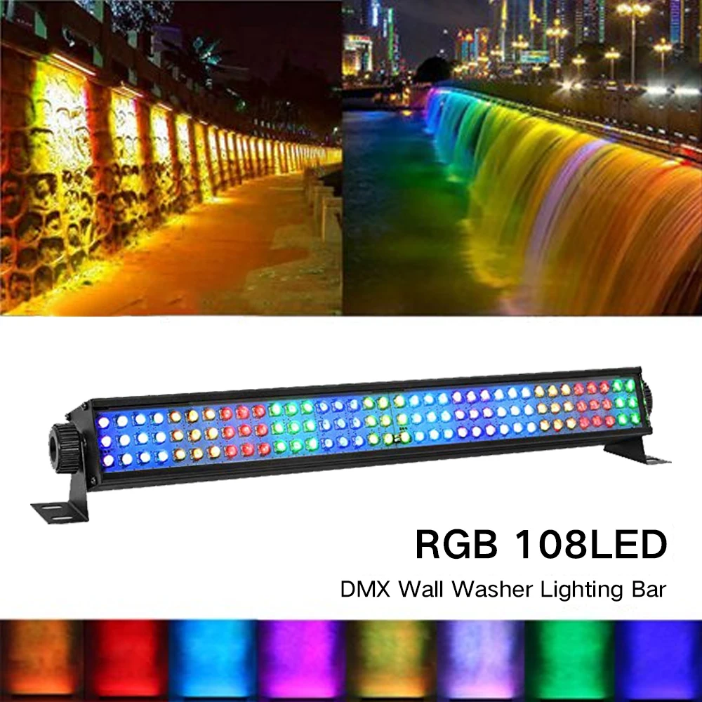 4STK Wall Wash Bühnenbeleuchtung DMX RGB 108 LEDs Bar Licht Party Live Bands Pub 