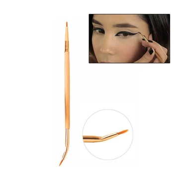 

Double Ended Bamboo Liner Brush Angled Tip Precision Eyeliner Brush Lip Brush Gel Cream multi purpose Brushes Tool 1PCS