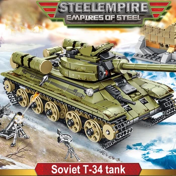 

New 683 Pcs Military Series Model Tank Building Blocks Technic Model Tanks block Tank bricks Toys For Children Birthday Gift