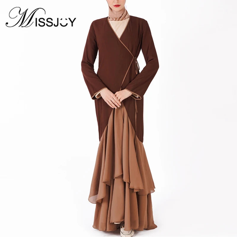 MISSJOY 2019 новая одежда для женщин мусульманских стран с оборками женское платье