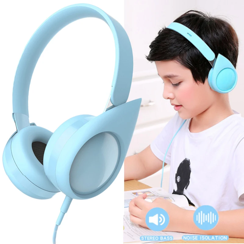 Fodable Kids Headphone 85dB Safe Volume Headset 3 5mm Wired Earphone for Online Learning Boy Girls Birthday Gifts