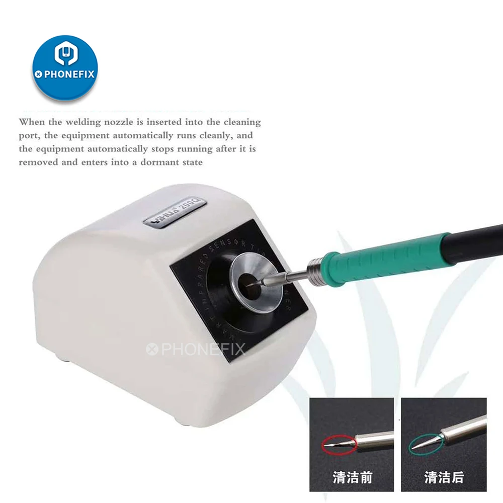 Infrared induction intelligent soldering iron nozzle cleaner