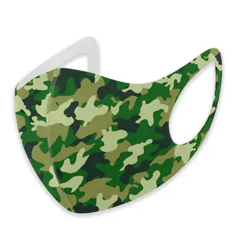 

Army Green Camo print The stylish windproof and dustproof mask can clean the dustproof external shielding cloth.