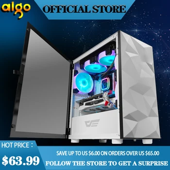 

Aigo DLM21 desktop computer case gabinete pc gamer completo small mini matx/itx Water cooled chasis tempered glass gaming case