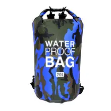 Водонепроницаемый плавательный мешок, сухой мешок, камуфляж, цвета, рыбалка, катание на каяках, хранение, дрейфующий рафтинг мешок 15л 20л
