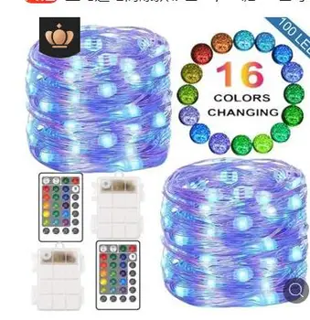 String Lights Afstandsbediening Nieuwjaar Garland Gordijn Lamp Vakantie Decoratie Voor Thuis Slaapkamer Venster 10M Led Christmas Fairy