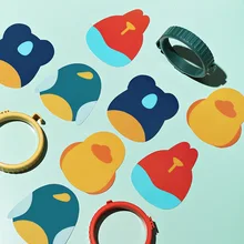 

Xiaomi Youpin 2pcs/lot Multifunctional Cute Cartoon Bathroom Hair Dryer Shelf Punch-free Wall-mounted Bathroom Storage Rack