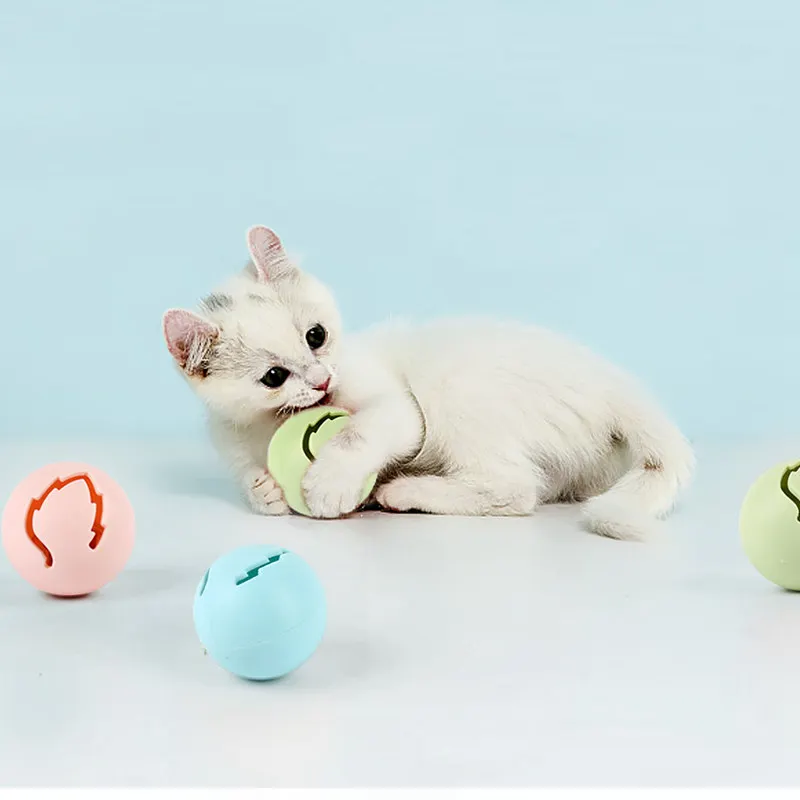 Шарик для котов три загруженные светящиеся вокальный шар catnip игрушка для домашней кошки колокольчик