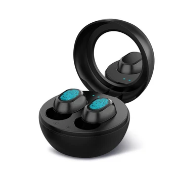

With Mirror New Bluetooth 5.0 Earphone HiFi Sound Wireless Headphone IPX5 Waterproof Mini Sport Wireless Headset Noise Reduction