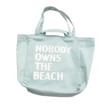 

Women's Cotton Canvas Bag Ladies Shopping Letter Printing Large Capacity Bag Casual Style With Simple Solid Appearance 1109#C