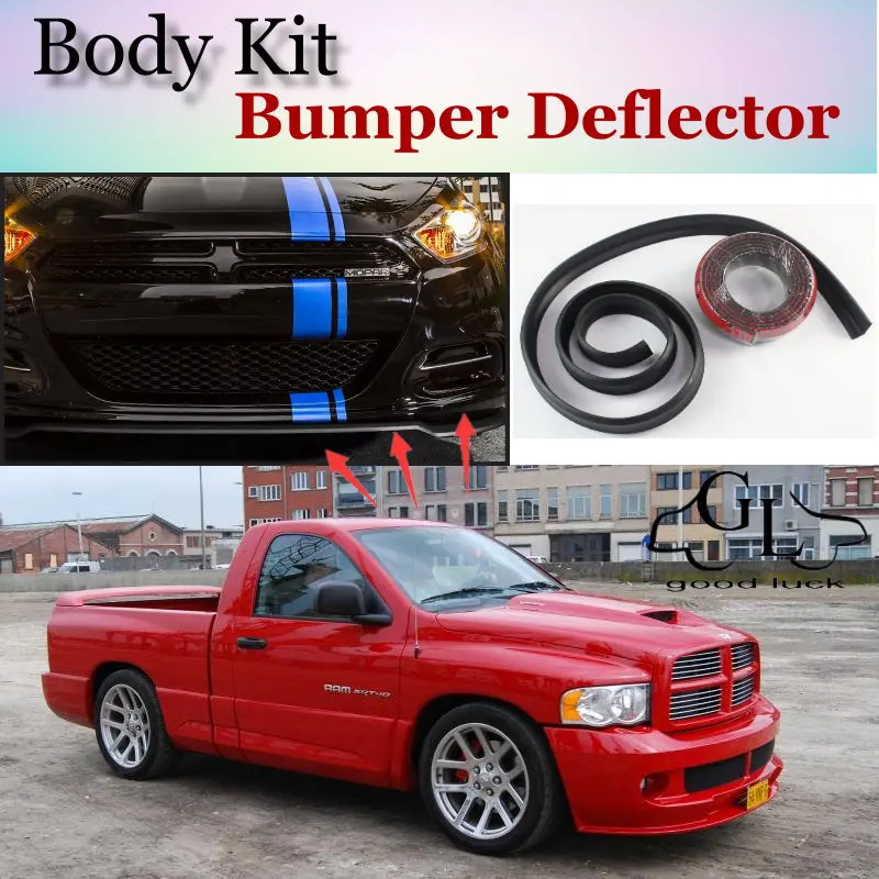Bumper Lip Deflector Lips For Dodge Ram SRT-10 Front Spoiler Skirt TopGear Fans to Car View Tuning / Body Kit Strip | Автомобили и