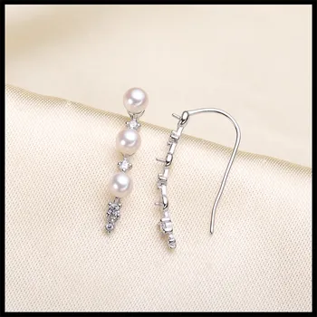 

Unique Design Hot Pearl Earrings Mountings, Drop Earrings Findings Settings Jewelry Parts Fittings Drop Earrings Accessories