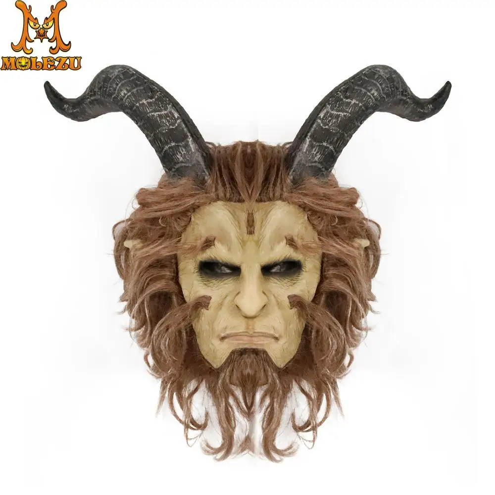 

Molezu Beauty And The Beast Cosplay Mask Adam Prince Mask Cosplay Horror Mask Latex Halloween Masks For Party Costume