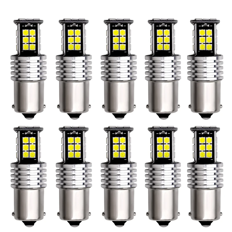 

10 шт. S25 1156 BA15S P21W светодиодный светильник 1157 BAY15D 3030 24SMD Canbus Error Free сигнала поворота светильник Автомобильные стояночные огни светильник s лампы белый 12V
