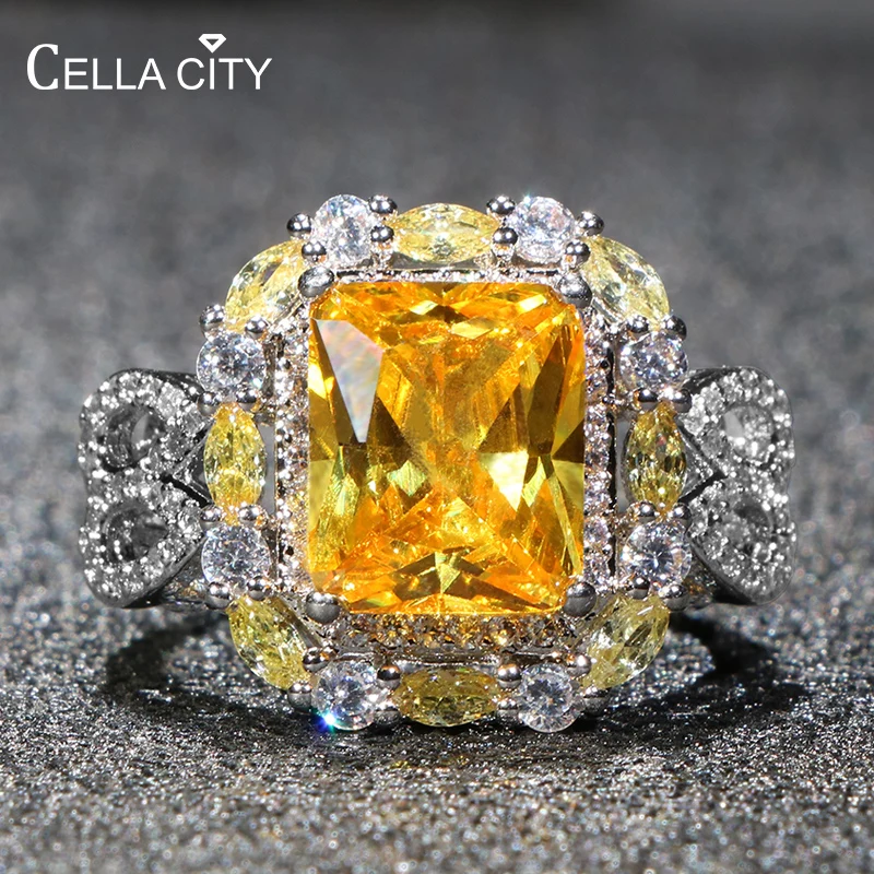 Cellacity Geometry Silver 925 Rings for Women Fine Jewelry with Color Gemstones Citrine Pink Crystal Female Anniversary Ring Cellacity Geometry Silver 925 Rings for Women Fine Jewelry with Color Gemstones Citrine Pink Crystal Female Anniversary Ring