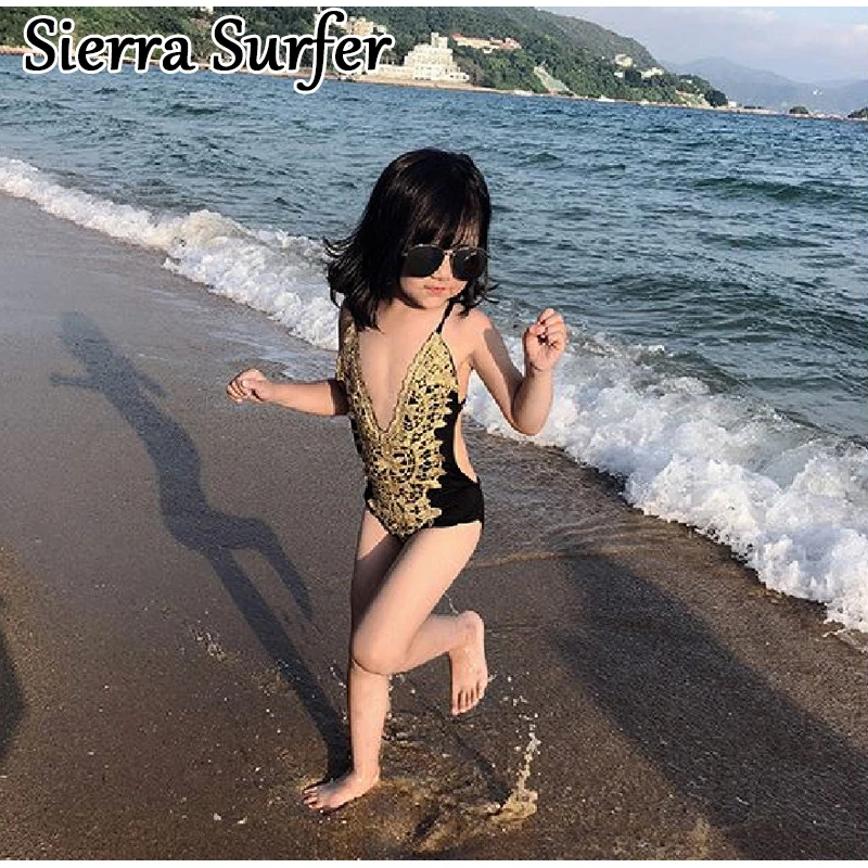 Детский купальник для девочек 2019 защиты от сыпи Детские бикини детское летнее